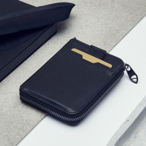 Jumlada Leather Zipper Brown Wallet RFID