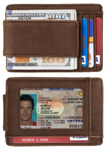 Minimalist Slim Genuine Leather Hold Card
