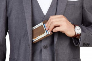 Minimalistyske Slim Echte Leather Hold Card