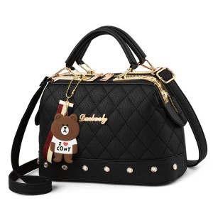 Customized Women’s Handbag With Cute Doll Pendant