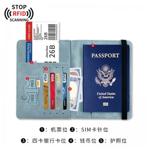 လက်ကား RFID Passport Bags Travel Bags Document Bags