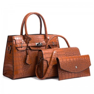 LIXUE TONGYE Alligator Handbag Sett Tliet Biċċiet Mother Bag