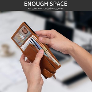kožený držák na peněženku na kreditní kartu