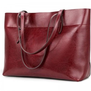 Customized Vintage cowhide tawv tote hnab Leather Women's Tote Bag