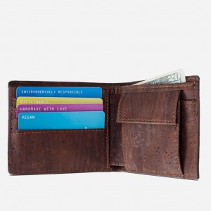 පිරිමින් සඳහා Crazy Horse Leather Wallet අභිරුචි තෑගි කැටයම් ලාංඡනය තෑග්ග