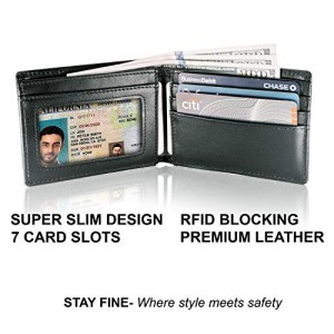 Xhep parash i personalizuar RFID për portofolin tre-palësh për burra