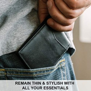 Приспособен РФИД џеб за паричник за мажи со три преклопен паричник