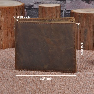 Minimalistyczny brązowy męski portfel portmonetka Portfel męski ze skóry naturalnej