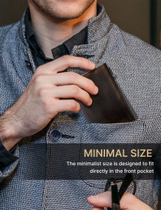 Minimalistický držiak karty na peňaženku s blokovaním RFID Metal Man Airtag