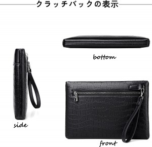 Wallet Black Handbag Men's Customized