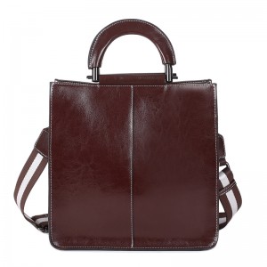 Customized leather tote handbag