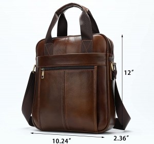 Customized Leather Men's Postman Bag Oblique Straddle Bag