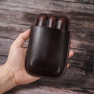 Mini Portable Customized Custom Promotion Gift Luxury Travel 3 Finger Humidors Cigarette Case