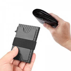rfid-korthållare lyxig kreditkortshållare i läder