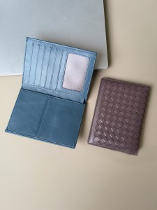Ултра тенка Висококвалитетна чанта за преклопување од овча кожа Женска и машка торба за картички