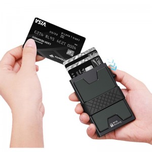 อลูมิเนียม Minimalist Wallet Pop Up Card Holder