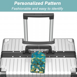 Etiqueta de bagagem de couro pu personalizada para fazer etiqueta de bagagem de viagem colorida
