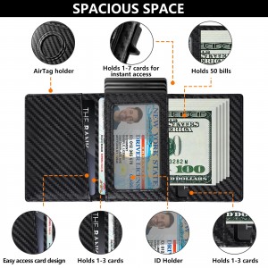 Portatarjetas de aluminio Mini carteira metálica para tarxetas intelixentes