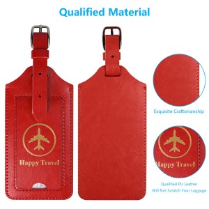Personalised Customized Pu Leather Travel Baggage Bag