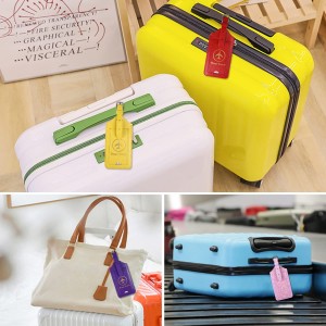 Personalised Customized Pu Leather Travel Baggage Bag
