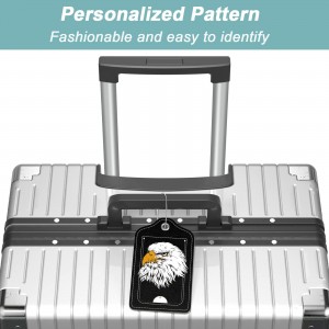 Resbagageetikett Namn-ID Personlig premium-bagagebricka i äkta läder