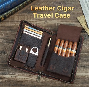 Kusafiri Cigar Accessories Genuine Leather Cigar Sets