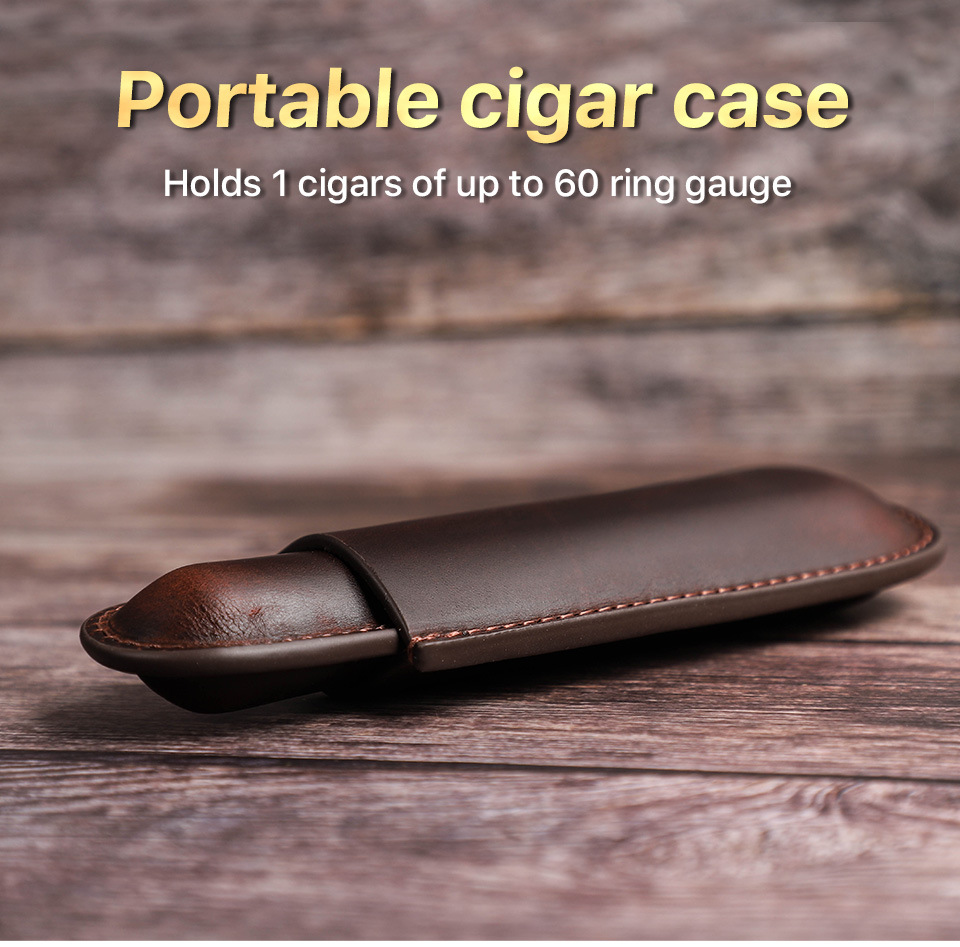 Cigar Case Travel Leather Luxury Set სიგარის შეფუთვა