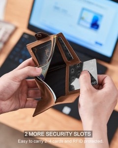 Porta carte di credito in metallo Portafoglio pop-up sottile con blocco Rfid da uomo