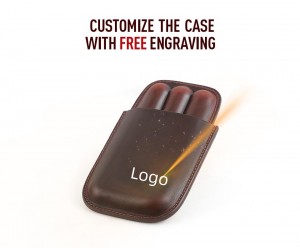 Mini Portable Customized Customized Promotion Gift Luxury Travel 3 Finger Humidors Cigarette Case