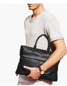 business men genuine leather bag