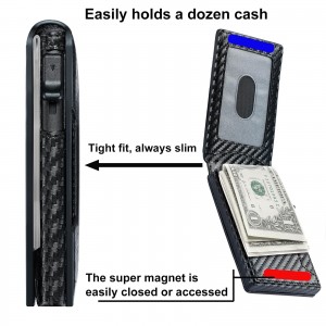 Portefeuille intelligent avec porte-cartes pop-up Rfid en métal