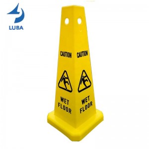 Wet Floor Safety PP Cone Shape Caution Sign