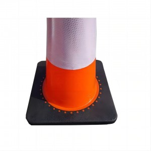 450*280*280mm PVC Traffic Cone Black Base