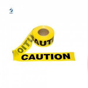 Black Yellow Caution Warning Tape