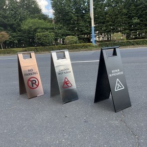 Foldable Stainless Steel Repair In Progress Warning Sign