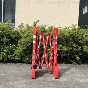Red Plastic Portable Expandable Barrier