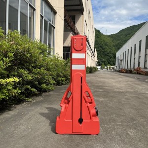 Red Plastic Portable Expandable Barrier