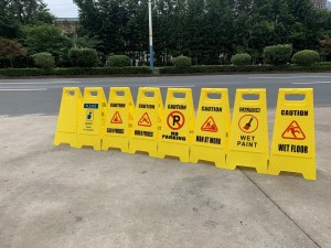 Foldable Plastic Road Wet Floor Safety Caution Sign