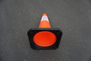 500*280*280mm PE Traffic Cone Black Base
