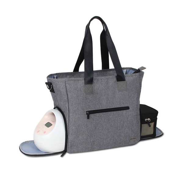 China New Product Gender Neutral Diaper Bags - Breast Pump Bag, Pumping Bag Tote with Pocket for Breast Pump, Cooler Bag, Laptop(Up to 14”) and More, Perfect for Working Moms, Dark Gray R...