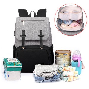 New Mummy Diaper Bag Baby Stroller Bag USB Charging Waterproof Oxford Women Handbag Maternity Nursing Nappy backpack