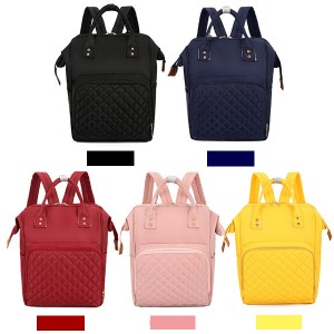 Fashion Solid Color Mommy Travel Backpacks Large Capacity Nylon Maternity Nappy Top-handle Bags