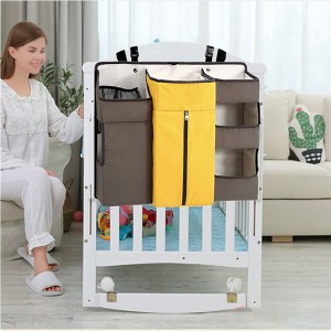 Premium Hanging Diaper Caddy Organizer Changing Table Diaper Organizer for Boys and Girls Large Capacity Nursery Organization