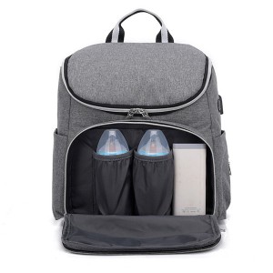 Custom Daily Mummy Diaper Nappy Bag Multifunctional Wholesale Tote USB Charging Diaper Backpack