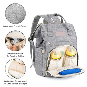 Diaper Bag Backpack, Multi-functional Travel Back Pack, Anti-Water Maternity Nappy Bag Changing Bags with Insulated Pockets