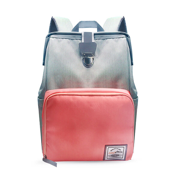 Pink grey Diaper Bag Multi-Function Waterproof Mummy Backpack Nappy Bags Featured Image