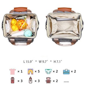 Large Capacity, Multi-Function, Travel and Waterproof Baby Diaper Bag Backpack with Insulated Pockets, Baby Changing Pad and Stroller Straps