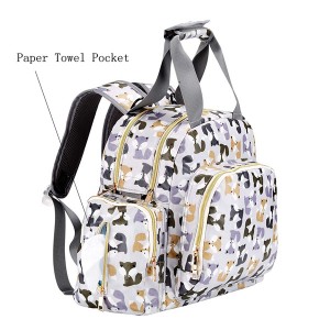 Large Capacity Multi-Function Mom Tote Baby Bag Backpack for Boys and Girls with Shoulder Strap