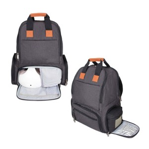 Multifunctional breast pump backpack tote mum travel diaper bag, gray