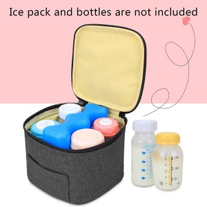 Breastmilk Cooler Bag (Hold Four 5 Ounce Breastmilk Bottles), Leakproof Breast Milk Cooler for 4 or 5 Ounce Bottles (Bag Only), Black